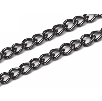 Řetízek na kabelky délka 120 cm, barva 2 nikl černý