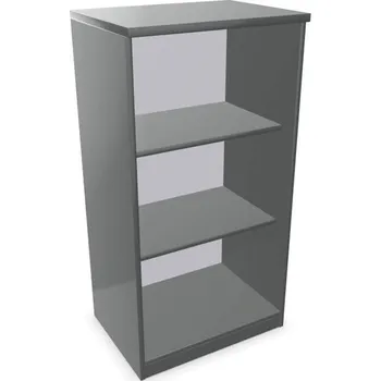 Policová skříň Kancelářská skříň - regál, v x š x h: 1155 x 600 x 445 mm, barva tmavě šedá