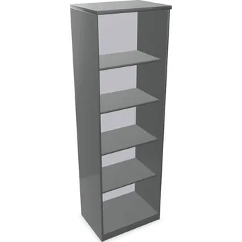 Policová skříň Kancelářská skříň - regál, v x š x h: 1895 x 600 x 445 mm, barva tmavě šedá