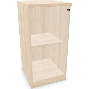 Policová skříň Kancelářská skříň - dveře jednokřídlé prosklené, v x š x h: 825 x 400 x 445 mm, barva akácie
