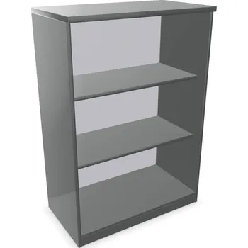 Policová skříň Kancelářská skříň - regál, v x š x h: 1155 x 800 x 445 mm, barva tmavě šedá