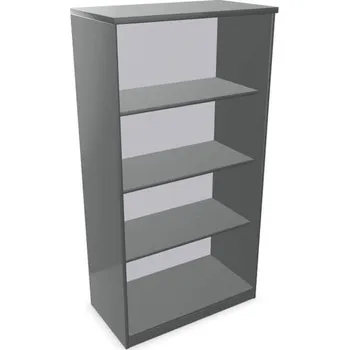 Policová skříň Kancelářská skříň - regál, v x š x h: 1545 x 800 x 445 mm, barva tmavě šedá