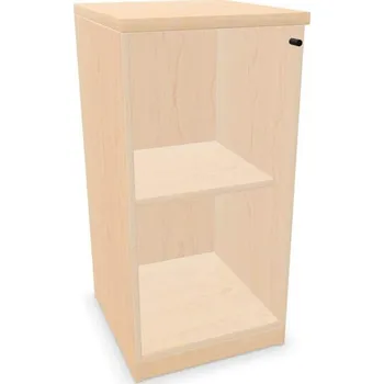 Policová skříň Kancelářská skříň - dveře jednokřídlé prosklené, v x š x h: 825 x 400 x 445 mm, barva javor