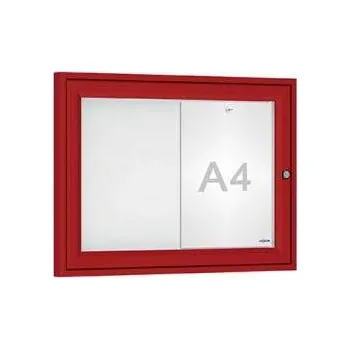 Informační vitrína venkovní, 400 x 550 mm, barva bordó RAL3004