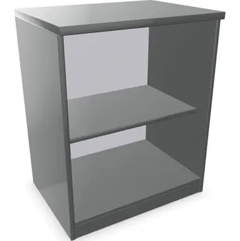 Policová skříň Kancelářská skříň - regál, v x š x h: 740 x 600 x 445 mm, barva tmavě šedá