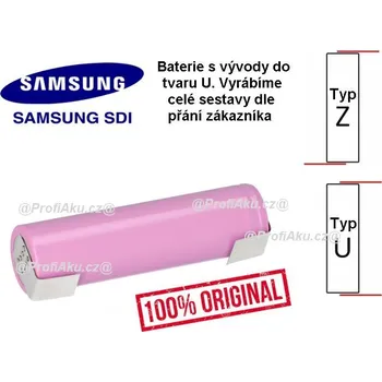 Článková baterie Baterie Samsung INR 18650 - 35E 3450mAh - 10A vývody U