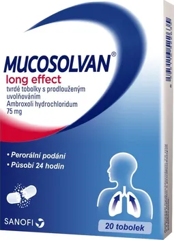 Lék na kašel, rýmu a nachlazení Mucosolvan Long Effect 75 mg 20 cps.