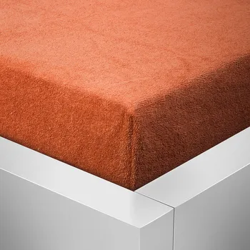 Prostěradlo Numberoplus Froté prostěradlo cihlová Barva: cihlová, Velikost: 160 x 200 cm