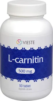 Spalovač tuku Vieste L-carnitin 500 mg 50 tbl.