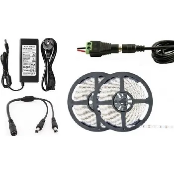 LED páska Lighting LED pásek 3528 10M/600diod 48W voděodolný čistá bílá + zdroj (Voděodolný pásek 3528 10 metrů komplet)