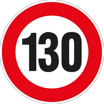 Walteco Značka rychlosti 130km, 150x150mm, samolepka Množství: 1 ks