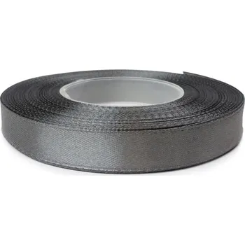 Stuha Saténová stuha tmavá šedá 12mm (Saténová stuha tmavá šedá 12mm)
