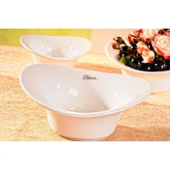 Váza Paramit Laura aranžovací miska bílá 19 cm