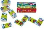 Domino Moje první zvířátka dřevo společenská hra 28ks v krabičce 17x9x3,5cm MPZ