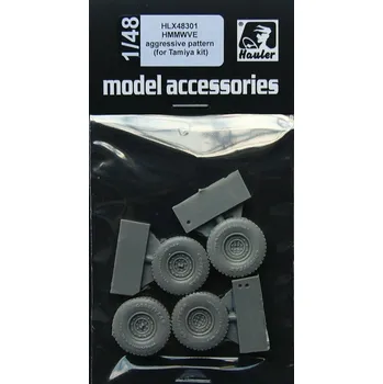 Plastikový model Hauler 1/48 HMMWVE (Hummer) aggressive pattern wheels