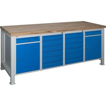 Průmyslová sponka Stavitelný dílenský stůl 2000mm 2xM6+2xM2, buková překližka + doprava zdarma