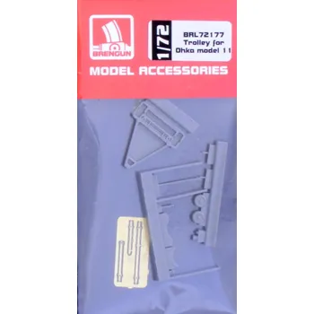 Plastikový model Brengun 1/72 Trolley for Ohka model 11 (resin & PE set)