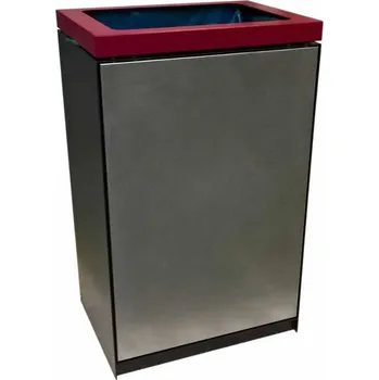 Venkovní odpadkový koš Velkoobjemový odpadkový koš, 240 l, celokovové provedení + doprava zdarma