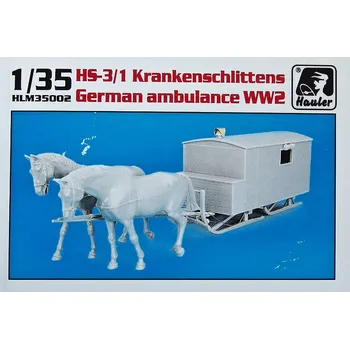 Plastikový model Hauler 1/35 HS-3/1 Krankenschlittens (resin model & PE)