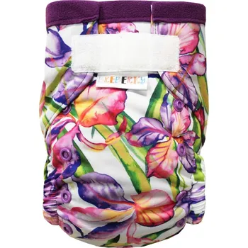 Plenkové kalhoty Breberky Kapsová plenka (M), bez křidélek - Kosatce SZ