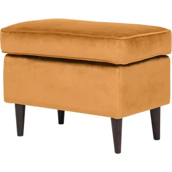 Taburet MAMBA taburet Prince, sametová žlutá/buk