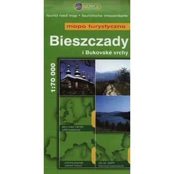 Bieszczady i bukovske vrchy Mapa turystyczna 1:70 000