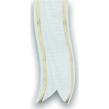 Stuha Smuteční stuha mramorová s metalem 68190 7 cm x 100 m - 01 sněhově bílá