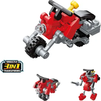 ostatní stavebnice Qman Trans Collector 3v1 2104-2 Požární motorka 3v1