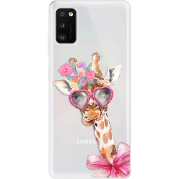 Pouzdro na mobilní telefon Odolné silikonové pouzdro iSaprio - Lady Giraffe - Samsung Galaxy A41