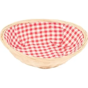 SAHM Košíček proutěná na pečivo oválný s látkou 24x7 cm 100014913