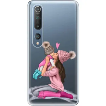 Pouzdro na mobilní telefon Odolné silikonové pouzdro iSaprio - Kissing Mom - Brunette and Girl - Xiaomi Mi 10 / Mi 10 Pro