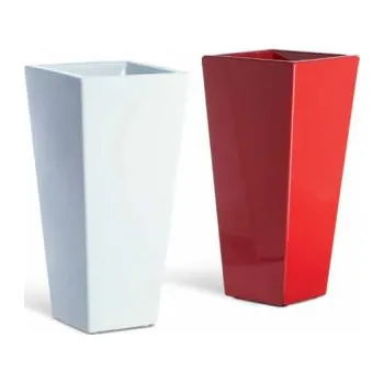 Květináč SLIDE Venkovní květináč Y-POT - SD PIR050, Rozměry 42 x 42 x 48 cm, Barva (official) Bílá