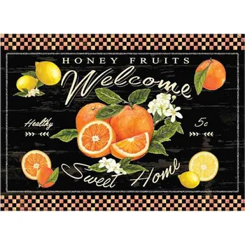 prostírání Korkové prostírání HONEY FRUITS pomeranč, citrón, střední /29*21,5cm/ - 4 ks
