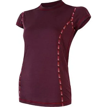 SENSOR MERINO AIR dámské triko kr.rukáv tm.vínová
