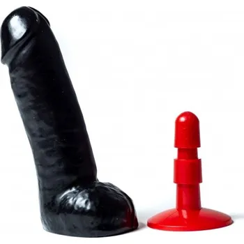 Dildo Mister B Fucktools Screwing Scott Dildo, černé dildo s odnímatelnou přísavkou 19 x 5,2 cm