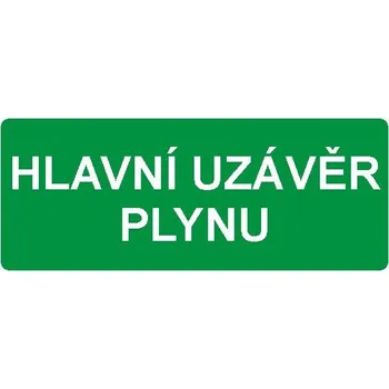Hlavní uzávěr plynu-samolepicí fólie