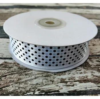 Stuha Stuha puntík, 25 mm, bílá