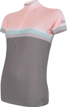 cyklistický dres Sensor Cyklo Summer Stripe W šedý/růžový L