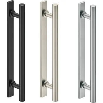 Madlo na dveře jednostranné kulaté barva stříbra, elox