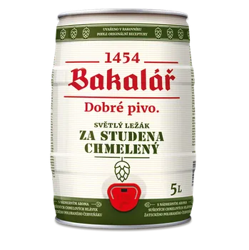 Pivo Bakalář ležák za studena chmelený 12° 5 l