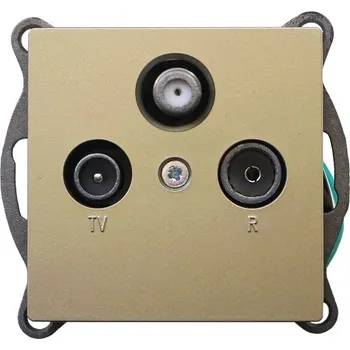 Stavebniny Timex Zásuvka TV+R+SAT koncová OPUS premium šampaň