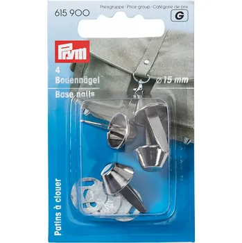 kovové chrániče dna tašky stříbrný 15mm