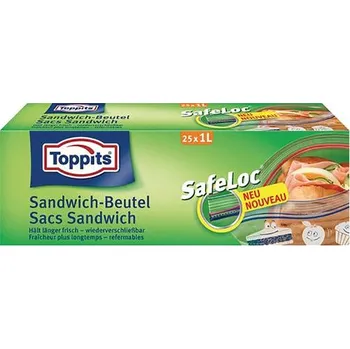 Prací gel Toppits - SÁČKY na sendvič SafeLoc 25x1L - Německo!