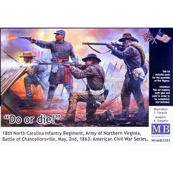 Plastikový model Master Box 1/35 18th North Carolina Inf.Regiment,1863 (5 fig)