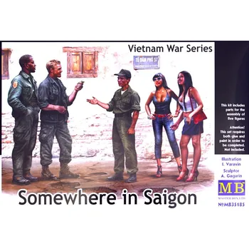 Plastikový model Master Box 1/35 'Somewhere in Saigon', Vietnam War (5 fig.)