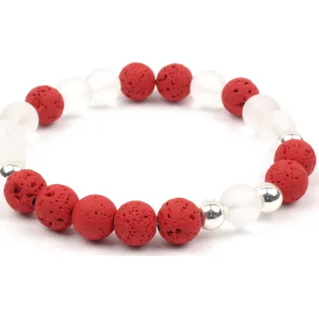 Náramek Moni dámský náramek láva křišťál hematit