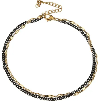 Náramek Šperky4U Dvojitý ocelový náramek na nohu - RN1131