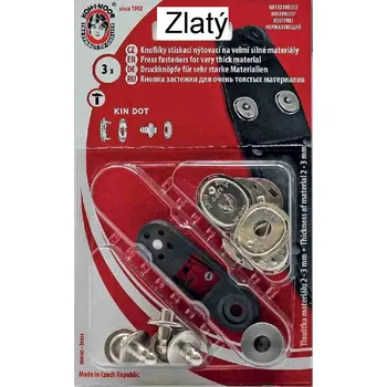 Knoflík nýtovací KID DOT zlatá