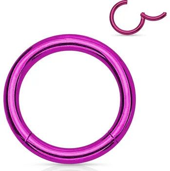 Piercing Šperky4U Piercing segment kruh - fialový - K01039A-1212
