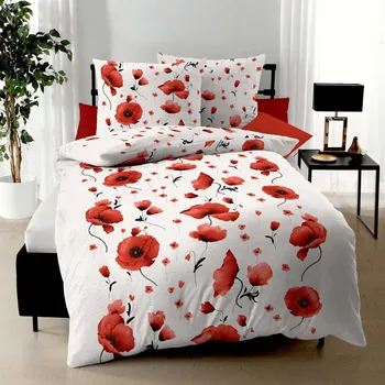 Povlečení Kaeppel | Krepové povlečení Scarlett Poppies, 140x220, 70x90